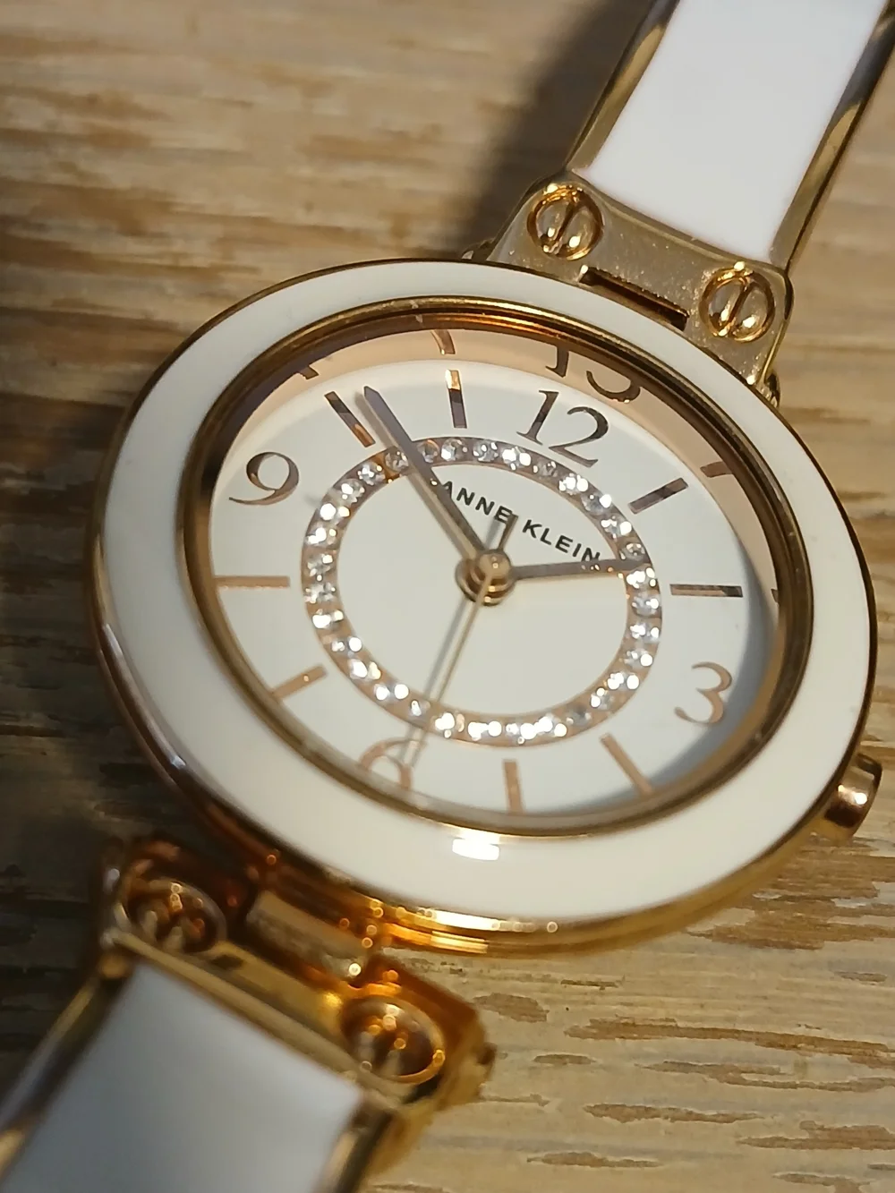 Anne Klein Rose Gold and White Ceramic Bracelet Watch *READ*